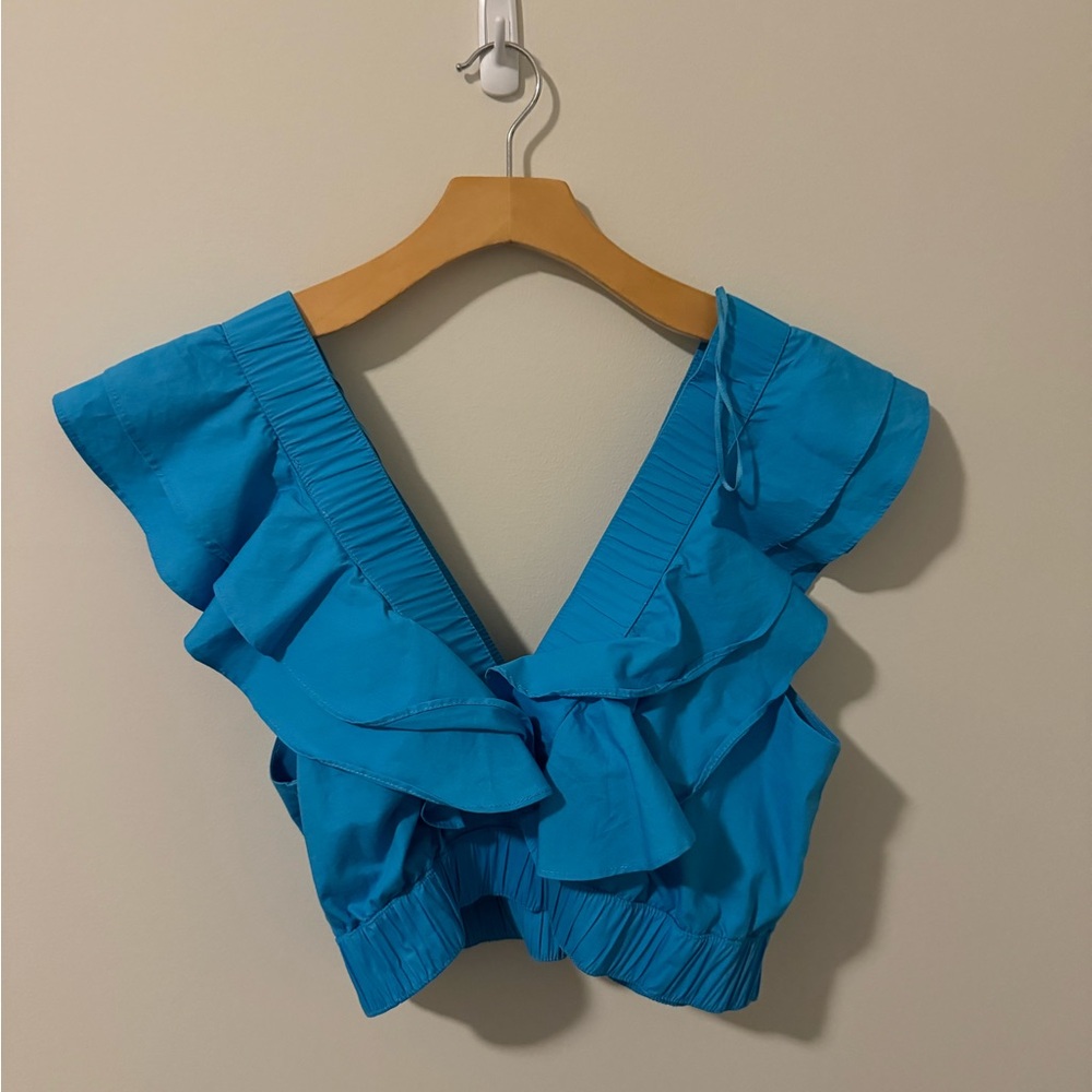 Blue Ruffled 2 piece set with matching skort